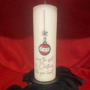 Large Christmas Candle - 9 x 3 inches
